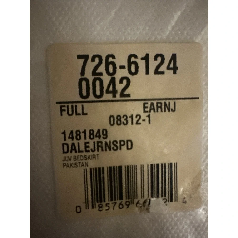 NASCAR Dale Earnhardt Jr. Bedding Full Bed Skirt Vintage New in Package JC PENNY